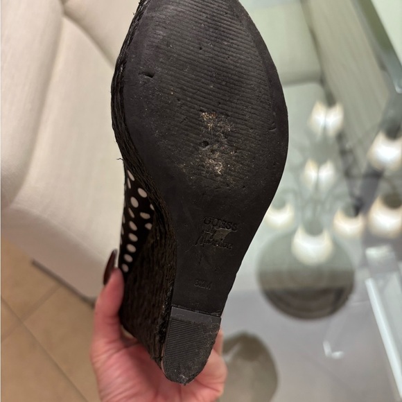 GUESS by Marciano Black and White Polka Dot Heels - Picture 11 of 11